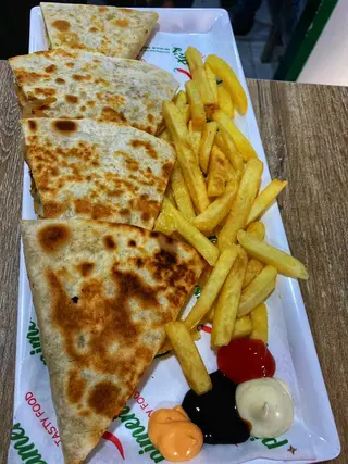 Quésadilla Escalope champignons