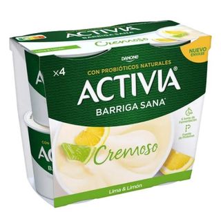 Yogur Bífidus Cremoso Lima, Limón Danone Activia 4x120 Gr.