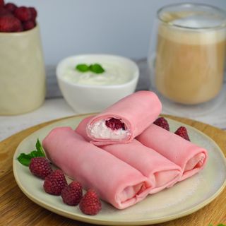 Млинці з  маскарпоне та малиною (6 шт). Продукт заморожений