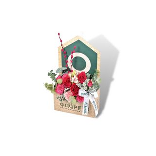 Cvetni aranžman pismo - Ruže i Karanfil