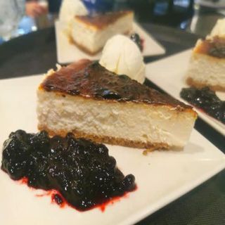 Tarta De Queso Con Mermelada Arándano