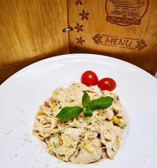 Лингвини с курицей