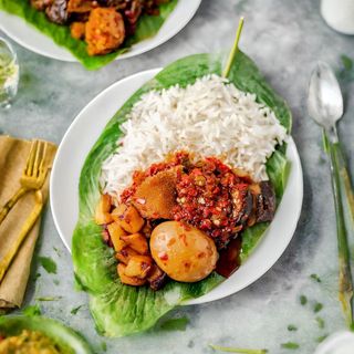 Ofada Rice and Ofada Sauce