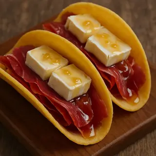 Mini tacos de jamón iberico
