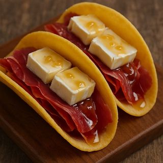 Mini tacos de jamón iberico