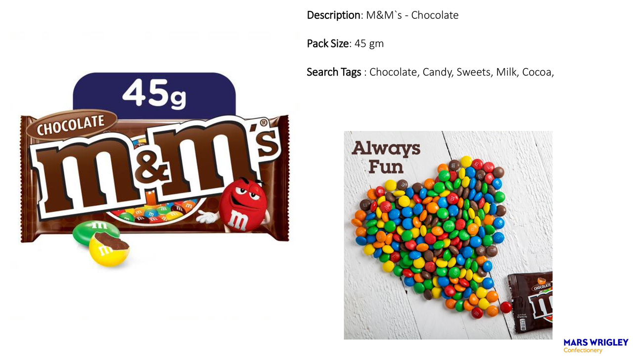 M And M's Chocolate 45Gm
