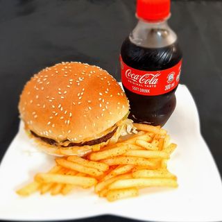 Classic Burger Menu With Chips & Drink (Extra Large)