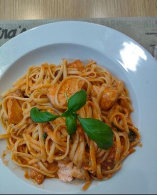 Espraguete com carne de vaca