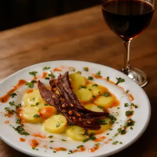 PATA DE PULPO AL MOJO PICÓN CON PATATA ASADA
