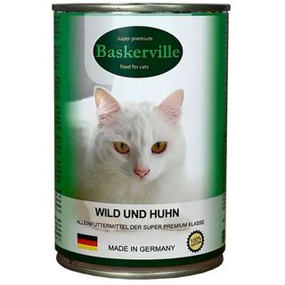 Баскервіль консерва для котів оленятина+птиц 400г