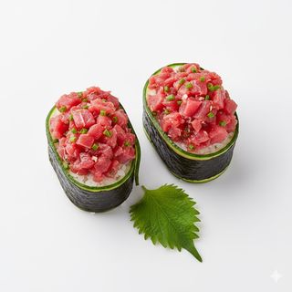 G54 - Zucchine, tartare di tonno, riso, erba cipollina