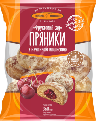 Pierniki “Owocowy Sad” z nadzeniem wiśniowym Kyivhlib 360g