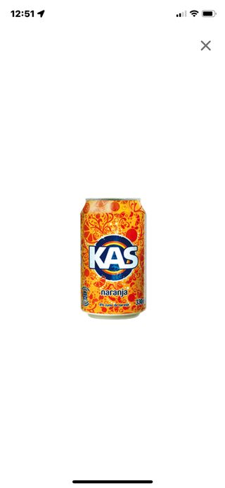 KAS Naranja Zero Refresco con gas sabor Naranja sin Azúcar Lata 330ml