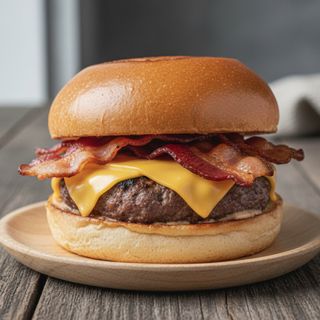 Hamburguesa con bacon sencilla