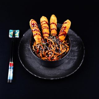 ნუდელსი ხრაშუნა ქათმით