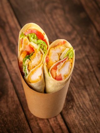 Wrap de pollo crujiente