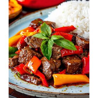 Thai Pepper Steak With Rice