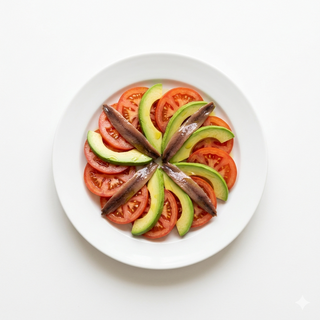 Tomate, Aguacate y Anchoa del Cantabrico