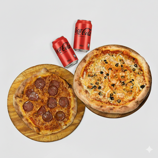 Pizza Fruits de Mer + Pizza Pepperoni + 2 Boissons