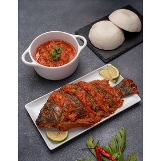 Fish wet fry / ugali