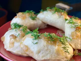 Вареники з капустою та грибами (300g)