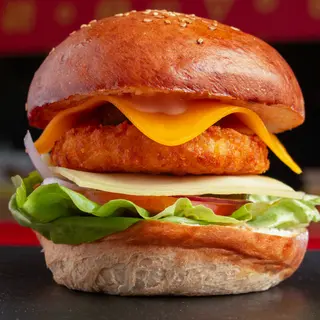 Menú Hamburguesa De Pollo Con Patatas