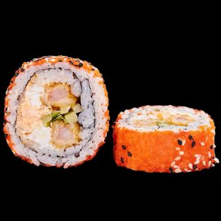 Ebi Bum/krewetka w tempurze/serek/krab/ogórek/tobiko/sezam/sos kabajaki