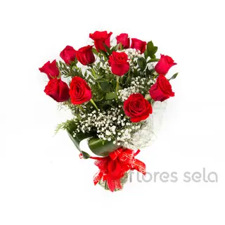 Bouquet 12 Rosas Rojas