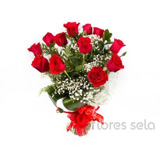 Bouquet 12 Rosas Rojas