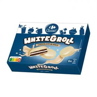 Galletas Rellenas Crema Con Chocolate Blanco Carrefour 252 G