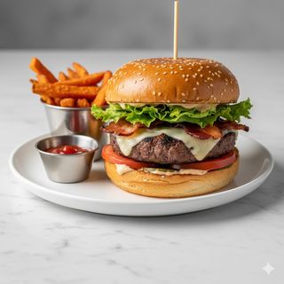 Hamburguesa de ternera con angus