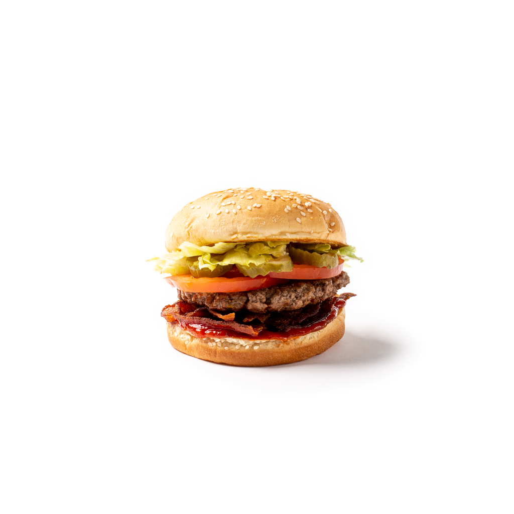 Hamburguesa pequeña con beicon