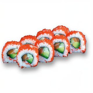 Uramaki De Salmón Con Tobiko (4 Uds.)