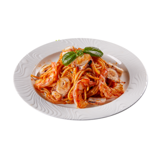 СПАГЕТИ КАМУТ С МОРСКИ ДАРОВЕ