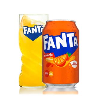 Fanta naranja lata 330ml.