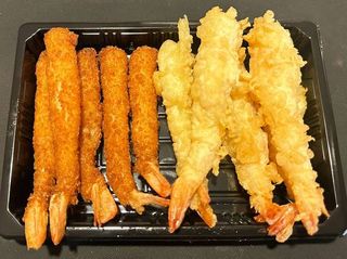 m117. Gambas panadas eTempura Gambas