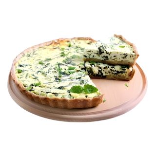 Mini quiche de espinacas y queso rulo. 2 unidades.