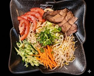 Spaghetti freddi con manzo