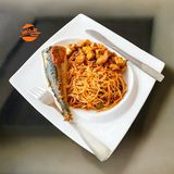 PUZZLE SPAGHETTI - FRIED FISH AND SAUSAGE
