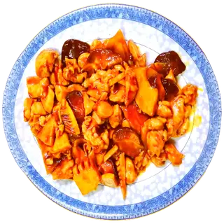 Pollo Con Bambú Y Setas Chinas