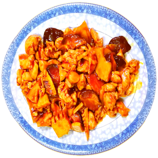 Pollo Con Bambú Y Setas Chinas