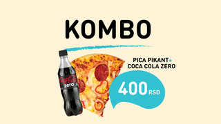 Pizza pikant + Coca Cola ZERO
