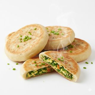 Pancake ripieno di erba cipollina - 韭菜馅饼