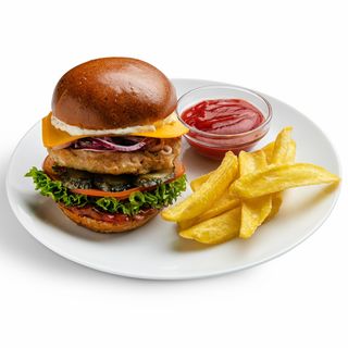 Чізбургер з куркою (230/100/40г) Glovo