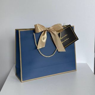 Пакет подарунковий Синій + листівка