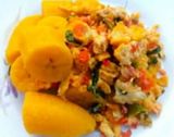 Boiled plantain and egg source 