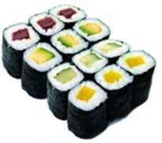 Gluten free - misto hosomaki vegan - 12 pezzi - avocado, cetriolo