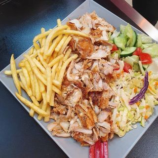 Kebab na Talerzu Z Kraftowym Kurczakiem