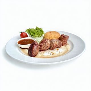 Шашлик з яловичої вирізки (150 гр. /100гр. гарнир)