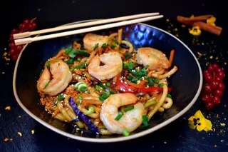 Wok Udon Creveți Sos Stridii